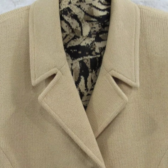 Stunning 2 pc Set St John Camel Santana Knit Blazer & Tank - 2/S (fits more M) - Picture 2 of 8